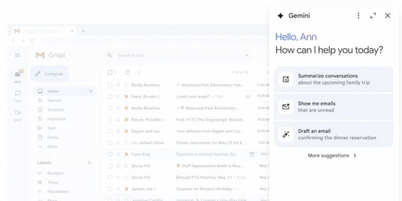Riassunto delle email con Gemini su Gmail